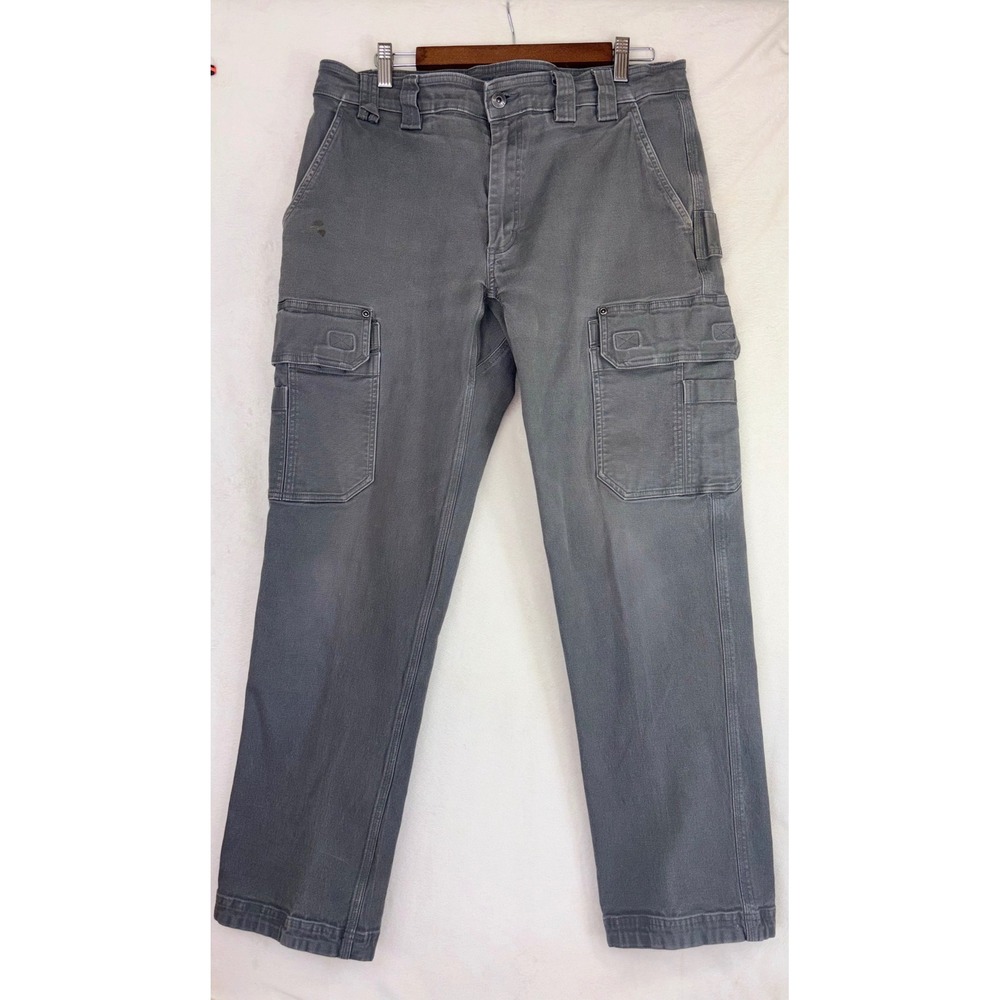 DULUTH TRADING CO Flex Fire Hose Pants Mens Cargo Work Pants Grey Utility 36X32 - Picture 4 of 16